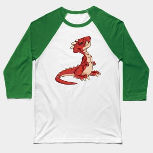 Red-Three-Horned-Rex Baseball T-Shirt